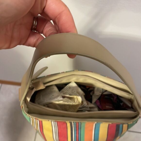 Lancel colorful striped woman’s bucket bag - Picture 9 of 14